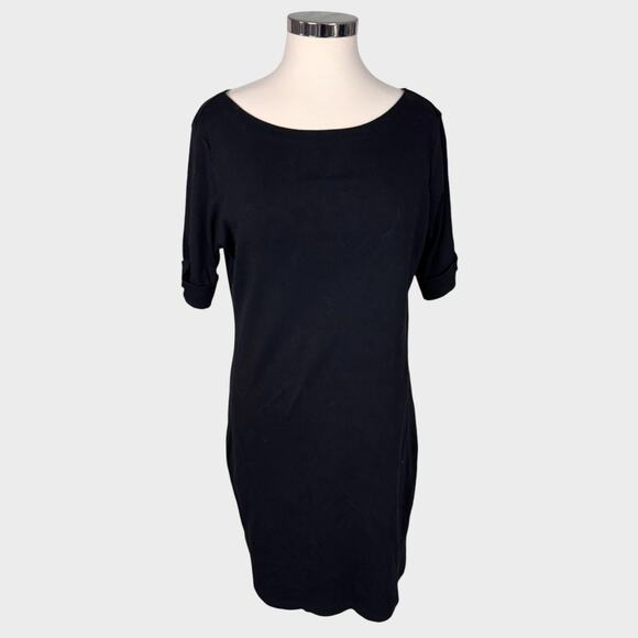 Karen Scott Sport Womens Medium Black Short Sleeve TShirt Dress - Picture 1 of 7